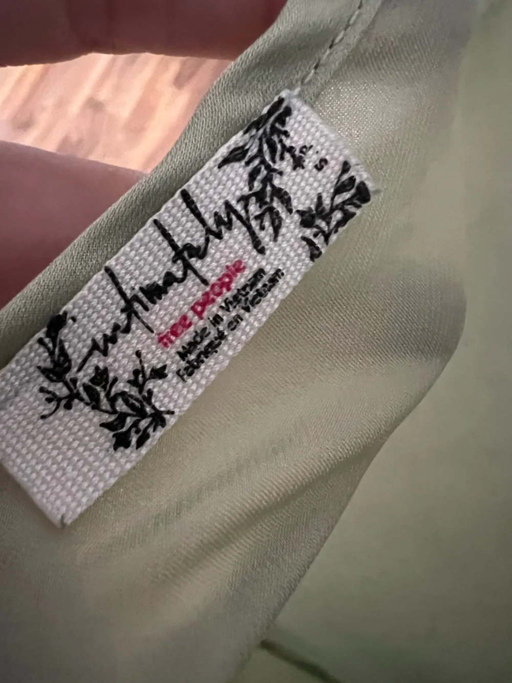 Sage Olive Green Lace-Hem V Drop Waist Mini Dress - Picture 13 of 13